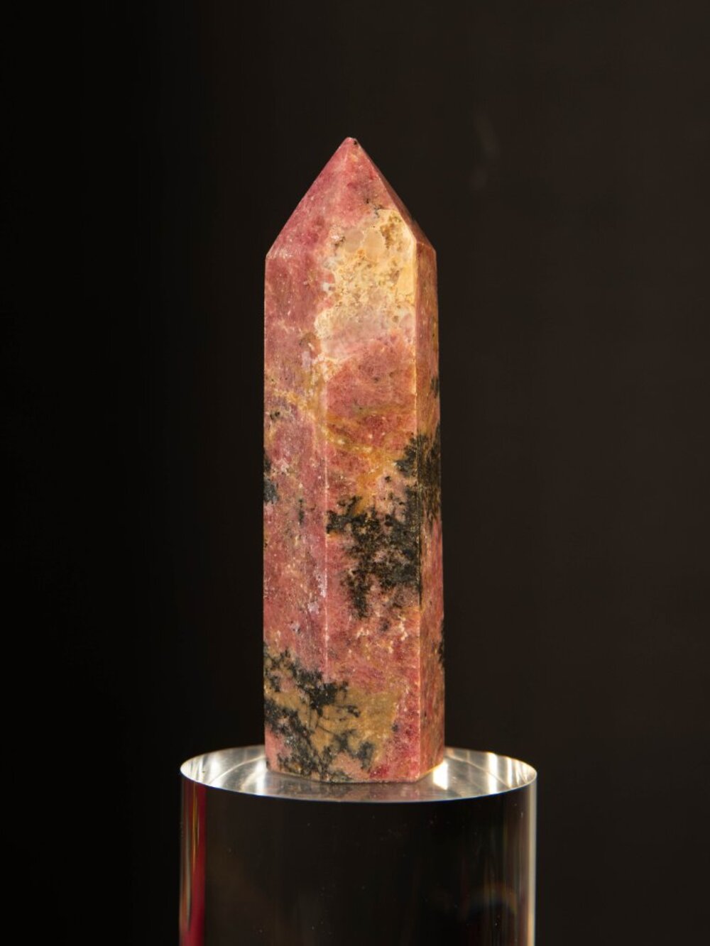 Natural Rhodonite Crystal Tower Point 3.5” - Picture 5 of 9
